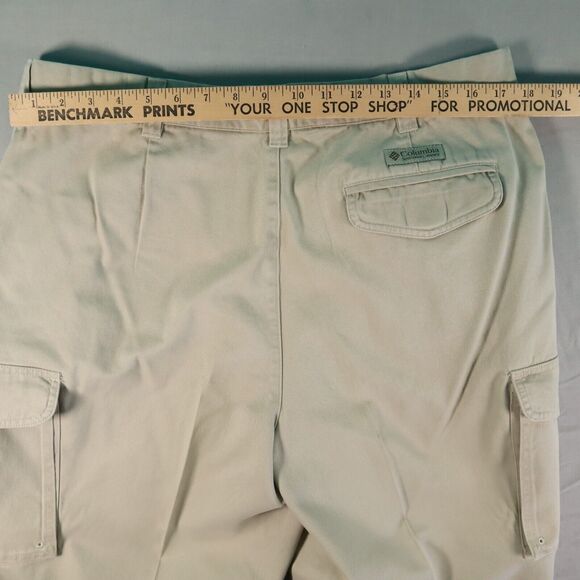 Vintage Columbia Chino Style Men's Pants Flat Front Cargo Pockets 38X32 - Picture 9 of 12